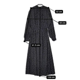 SHIPS ドット柄 シャーリングバックタイワンピース 314-55-0535 ドレス ワンピース ブラック レディース シップス【中古】5-0915M∞