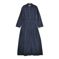 HOUSE OF LOTUS コーデュロイ フレアシャツワンピ 比翼ボタン ワンピース ネイビー レディース ハウスオブロータス【中古】5-0913T∞