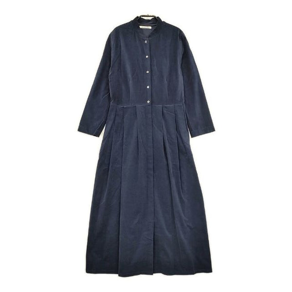 HOUSE OF LOTUS コーデュロイ フレアシャツワンピ 比翼ボタン ワンピース ネイビー レディース ハウスオブロータス【中古】5-0913T∞