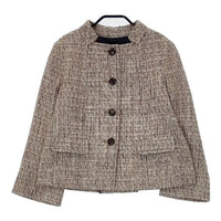 TOMORROWLAND collection シルク混 ツイード ジャケット ベージュ レディース トゥモローランド【中古】5-0915M∞