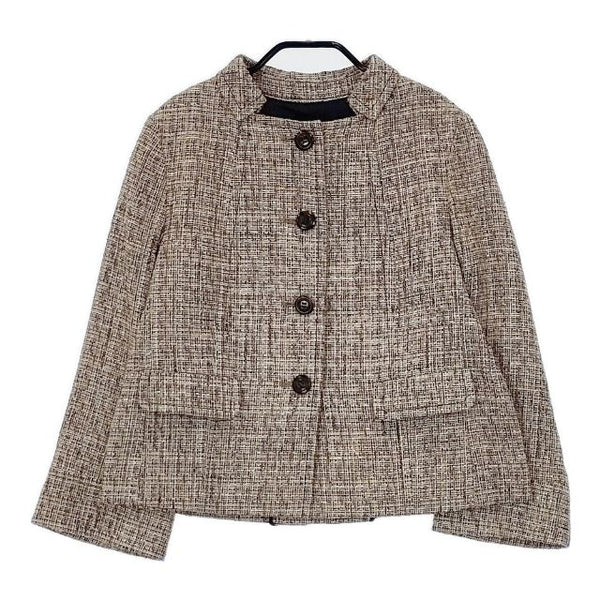 TOMORROWLAND collection シルク混 ツイード ジャケット ベージュ レディース トゥモローランド【中古】5-0915M∞