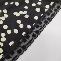 Sonia Rykiel ドット 裾レース スカート ブラック ホワイト レディース ソニアリキエル【中古】5-0601M∞