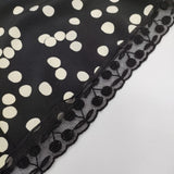 Sonia Rykiel ドット 裾レース スカート ブラック ホワイト レディース ソニアリキエル【中古】5-0601M∞