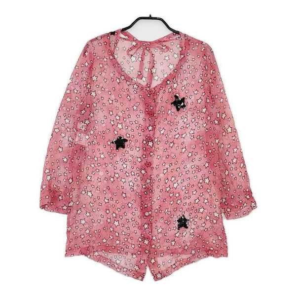 SONIA by SONIA RYKIEL シアーシャツ 星柄 ブラウス シャツ レッド レディース ソニアバイソニアリキエル【中古】5-0601M∞