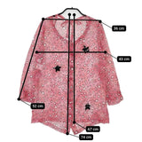 SONIA by SONIA RYKIEL シアーシャツ 星柄 ブラウス シャツ レッド レディース ソニアバイソニアリキエル【中古】5-0601M∞