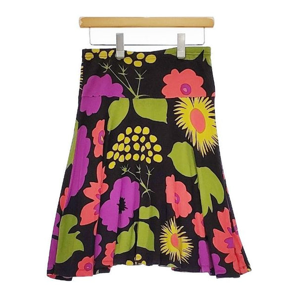 marimekko サイズXS 花柄 レーヨンストレッチ スカート マルチカラー レディース マリメッコ【中古】5-0915M∞