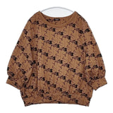 marble sud Rabbix ラビックス 刺繍 うさぎ きつね ブラウス カットソー ブラウン レディース マーブルシュッド【中古】5-0915M∞