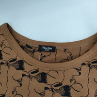 marble sud Rabbix ラビックス 刺繍 うさぎ きつね ブラウス カットソー ブラウン レディース マーブルシュッド【中古】5-0915M∞
