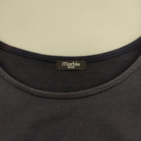 marble sud フロッキープリント 半袖 ワンピース ネイビー レディース マーブルシュッド【中古】5-0601S∞