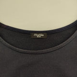 marble sud フロッキープリント 半袖 ワンピース ネイビー レディース マーブルシュッド【中古】5-0601S∞
