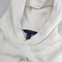 POLO RALPH LAUREN 花柄ポロロゴ L/G 12-14 キッズサイズ 裏起毛 パーカー ホワイト レディース ポロ・ラルフローレン【中古】5-0915T∞