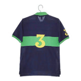 POLO RALPH LAUREN 鹿の子 ポロ L/G 14-16 半袖 ポロシャツ ネイビー グリーン レディース ポロ・ラルフローレン【中古】5-0616S∞