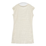 TSUMORI CHISATO リボン 切替 ノースリーブ ウール混 ドレス ワンピース オフホワイト レディース ツモリチサト【中古】5-0913T∞