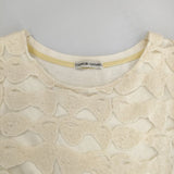 TSUMORI CHISATO リボン 切替 ノースリーブ ウール混 ドレス ワンピース オフホワイト レディース ツモリチサト【中古】5-0913T∞