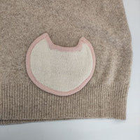 TSUMORI CHISATO 猫ポケット ウール カシミヤ混 セーター ニット ベージュ レディース ツモリチサト【中古】5-0913T∞