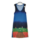 franche lippee black ウール混 総柄 ノースリーブ ワンピース マルチカラー レディース フランシュリッペ ブラック【中古】5-0601M∞