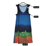 franche lippee black ウール混 総柄 ノースリーブ ワンピース マルチカラー レディース フランシュリッペ ブラック【中古】5-0601M∞