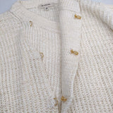 BLAMINK リネンシルクベルテッドニット カーディガン アイボリー レディース ブラミンク【中古】5-0601M∞