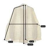 BLAMINK リネンシルクベルテッドニット カーディガン アイボリー レディース ブラミンク【中古】5-0601M∞