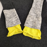 ENFOLD HIGH NECK RIB BI COLOR PULLOVER 300HS170-0260 定価24200円 ニット 24SS Cグレー イエロー レディース エンフォルド【中古】5-0415T♪