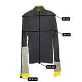 ENFOLD HIGH NECK RIB BI COLOR PULLOVER 300HS170-0260 定価24200円 ニット 24SS Cグレー イエロー レディース エンフォルド【中古】5-0415T♪