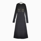 DIESEL D-BORDY-LONG リブニットワンピース A06209 ワンピース ブラック レディース ディーゼル【中古】5-0907M∞