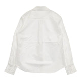 Chloe カットワーク レース 長袖 比翼ボタン ブラウス シャツ ホワイト レディース クロエ【中古】5-0921M∞