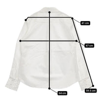 Chloe カットワーク レース 長袖 比翼ボタン ブラウス シャツ ホワイト レディース クロエ【中古】5-0921M∞