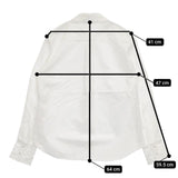 Chloe カットワーク レース 長袖 比翼ボタン ブラウス シャツ ホワイト レディース クロエ【中古】5-0921M∞