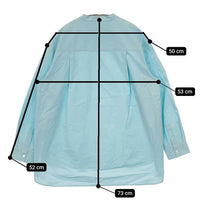 BALLSEY カバリングタイプライター スタンドネックブラウス 定価18700円 長袖シャツ 23SS ライトブルー系 レディース ボールジー【中古】5-0907M∞