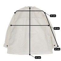 MHL. 595-0153502 COMPACT COTTON STRIPE ストライプ プルオーバー 長袖シャツ オフホワイト ベージュ レディース エムエイチエル【中古】5-0907M∞