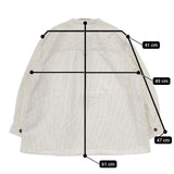 MHL. 595-0153502 COMPACT COTTON STRIPE ストライプ プルオーバー 長袖シャツ オフホワイト ベージュ レディース エムエイチエル【中古】5-0907M∞