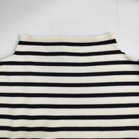 ORCIVAL 新品 ボトルネック プルオーバーニット 定価15400円 ボーダー セーター ニット ベージュ ネイビー レディース オーシバル/オーチバル【中古】5-0907M∞