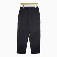 MHL. 595-0243504 IRREGULAR COTTON CANVAS コットントラウザーズ パンツ ブラック レディース エムエイチエル【中古】5-0907G∞