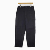 MHL. 595-0243504 IRREGULAR COTTON CANVAS コットントラウザーズ パンツ ブラック レディース エムエイチエル【中古】5-0907G∞
