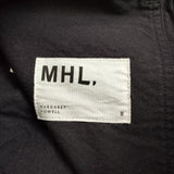 MHL. 595-0243504 IRREGULAR COTTON CANVAS コットントラウザーズ パンツ ブラック レディース エムエイチエル【中古】5-0907G∞