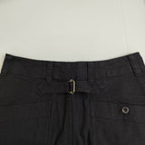 MHL. 595-0243504 IRREGULAR COTTON CANVAS コットントラウザーズ パンツ ブラック レディース エムエイチエル【中古】5-0907G∞