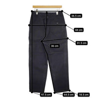 MHL. 595-0243504 IRREGULAR COTTON CANVAS コットントラウザーズ パンツ ブラック レディース エムエイチエル【中古】5-0907G∞