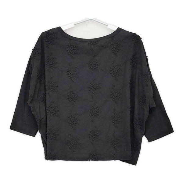 Kelen レース 七分袖 Ｔシャツ カットソー ブラック レディース ケレン【中古】5-0616S∞