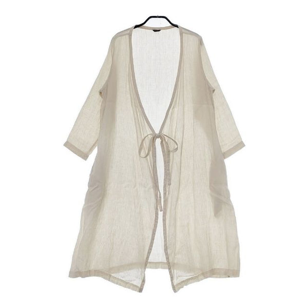 R&D.M.Co- リネン　カシュクール ガウン　羽織 コート アイボリー レディース オールドマンズテーラー【中古】5-0604M∞