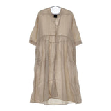 オオカミとフクロウ portom22072 ワンピース ローブ リネンガウン 羽織 コート ベージュ レディース オオカミとフクロウ【中古】5-0604M∞