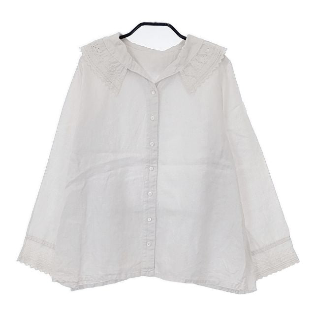 nest Robe リネンエンブロイダリーレースブラウス 01241-1007