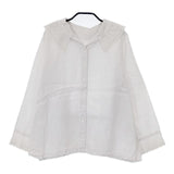 nest Robe リネンエンブロイダリーレースブラウス 01241-1007 刺繍 ブラウス シャツ 24SS オフホワイト レディース ネストローブ【中古】5-0616M∞