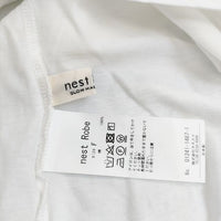 nest Robe コットン切替シアータートルプルオーバー 01241-1487-1 長袖Ｔシャツ カットソー ロンＴ 24SS ホワイト レディース ネストローブ【中古】5-0907M∞