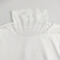 nest Robe コットン切替シアータートルプルオーバー 01241-1487-1 長袖Ｔシャツ カットソー ロンＴ 24SS ホワイト レディース ネストローブ【中古】5-0907M∞