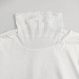 nest Robe コットン切替シアータートルプルオーバー 01241-1487-1 長袖Ｔシャツ カットソー ロンＴ 24SS ホワイト レディース ネストローブ【中古】5-0907M∞
