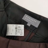MARGARET HOWELL 578-4143011 サイズ2 コットンシルク 2タック パンツ 24SS ブラウン レディース マーガレットハウエル【中古】5-0415M♪