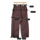 MARGARET HOWELL 578-4143011 サイズ2 コットンシルク 2タック パンツ 24SS ブラウン レディース マーガレットハウエル【中古】5-0415M♪