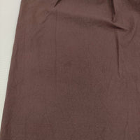 MARGARET HOWELL 578-4143011 サイズ2 コットンシルク 2タック パンツ 24SS ブラウン レディース マーガレットハウエル【中古】5-0415M♪