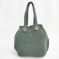 mina perhonen meadow TS87896 ニット トートバッグ グリーン レディース ミナペルホネン【中古】5-0924G∞